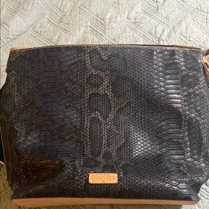 Consuela Black Snakeskin Women's Bag